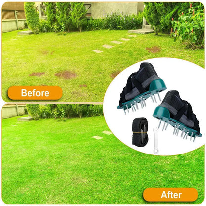 2023 Spike Aerator Shoes for Lawn Care  Adjustable Strap Grass Aerating Footwear