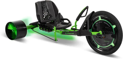 20-Inch Drift Tricycle for Kids  LED-Equipped, Steel-Frame Ride with Height-Adjustable Seat