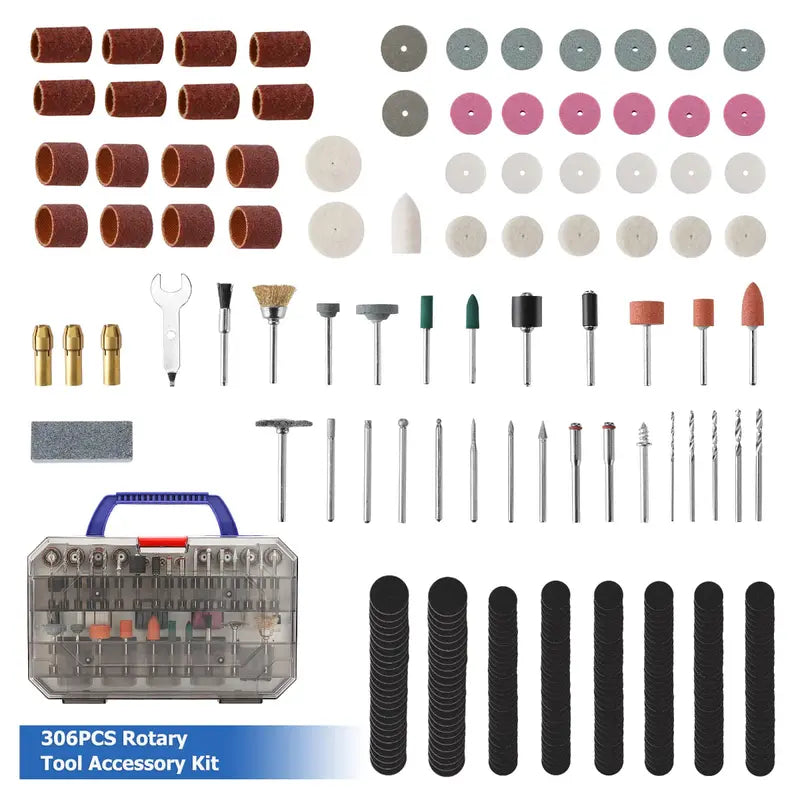 WORKPRO 306-Piece Rotary Tool Accessory Kit Compatible with Dremel Tools