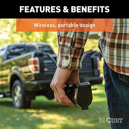 CURT Echo Mobile Electric Trailer Brake Controller with Bluetooth-Enabled Smartphone Connection