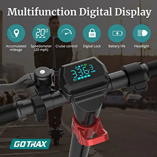 G4 Electric Scooter by GoTrax, 10″ Pneumatic Tires, 25 Mile Range, 20 Mph Speed, Adult Commuter Scooter