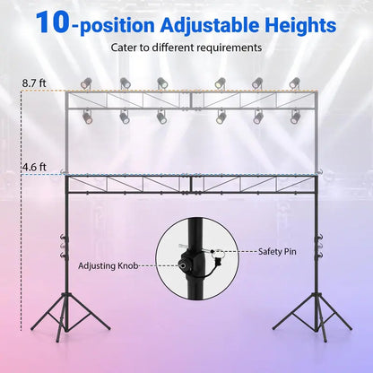 Lighting Truss System  Supports 12 Fixtures, 110-LB Load Capacity