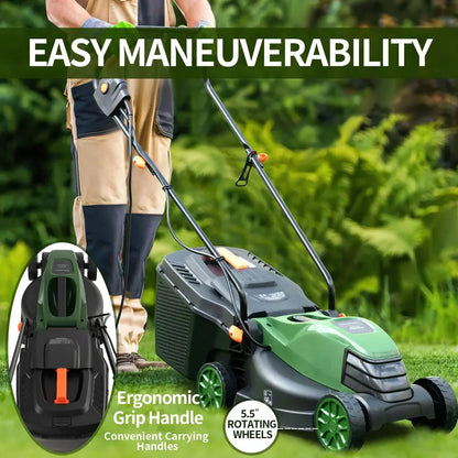 Corded Electric Lawn Mower, 10-Amp 13-Inch 2-in-1 Mulch/Bag Model