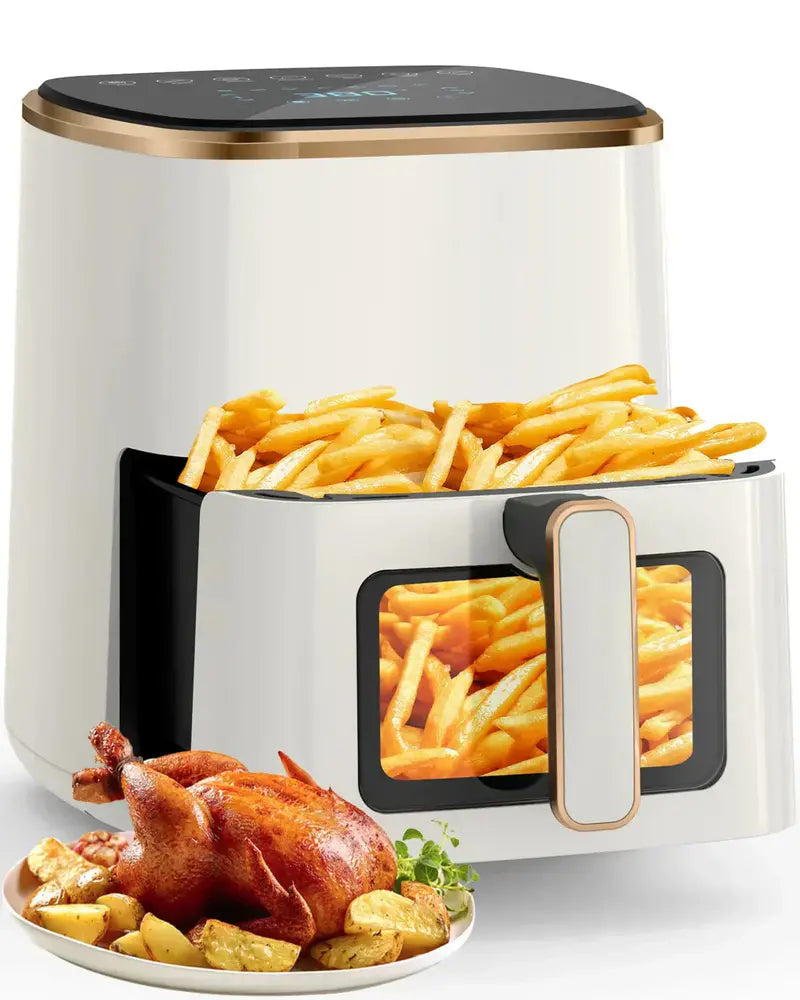 5.3-Quart Air Fryer with Transparent Viewing Window  Compact Digital Fryer with Rapid Air Technology