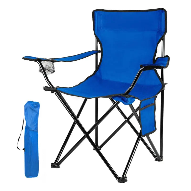Compact Folding Camping Chair with Carry Bag and Alloy Steel Frame