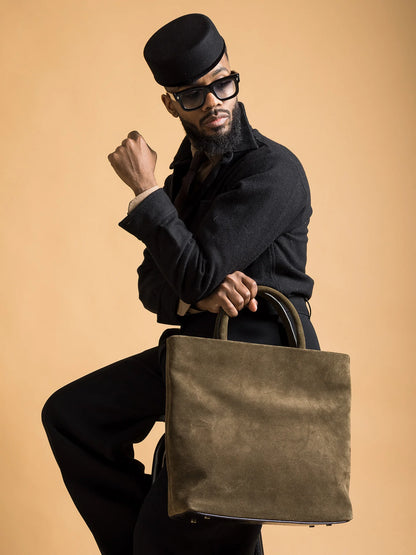 SOLOBAG SUEDE MARRON GLACE
