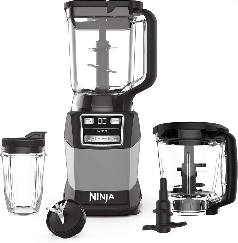 Ninja Compact Smart Blender System: Smoothie, Dough & Frozen Drink Maker with Auto-IQ Technology