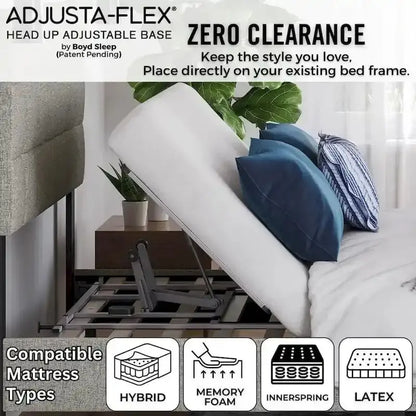 Lightweight Adjustable Power Base Kit  Wireless Remote-Controlled Bed Frame with Heavy-Duty Support and Quick Setup