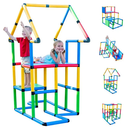 Funphix FPDLX-1 Deluxe 296-Piece Life Size Structures Set  Fun & Educational Toy