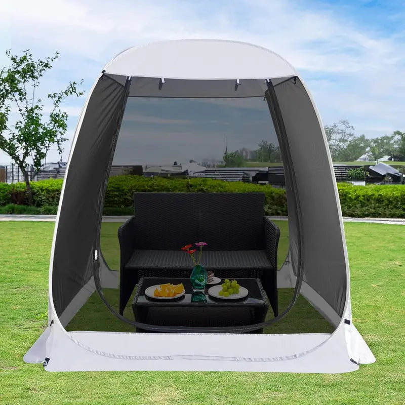 Igloo-Style Screen Gazebo  Mosquito-Proof Canopy Tent for 615 People, Ventilated & Spacious