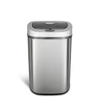 NINESTARS 21 Gal Infrared Sensor Stainless Steel Trash Can, Auto-Open, Fingerprint-Resistant