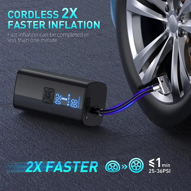 Tire Inflator Portable Air Compressor, 150PSI Portable Air Pump for Car Tires