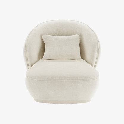 Fauteuil design en velours vintage cr me Pablo