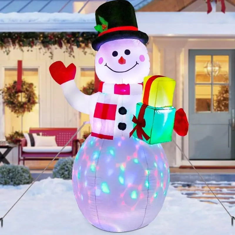AerWo 12FT Giant Snowman Inflatable with LED Lights for Christmas Outdoor Decor
