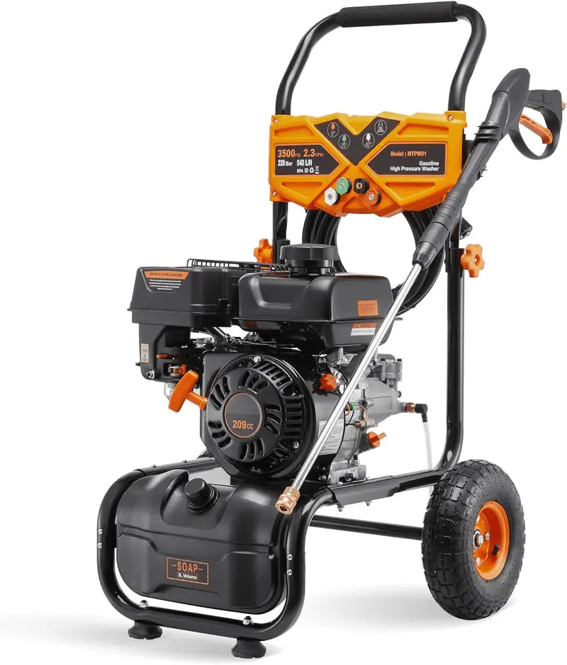 Efurden 3500 PSI Gas-Powered Pressure Washer  209cc Engine, 2.3 GPM, 4-Position Nozzle for Outdoor Cleaning