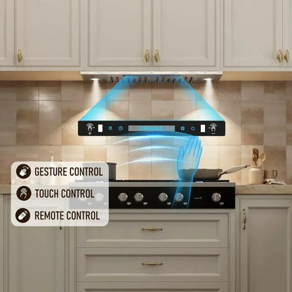IKTCH 30″ Stainless Steel Plug-In Range Hood Offering 900 CFM Power and Built-in Lighting