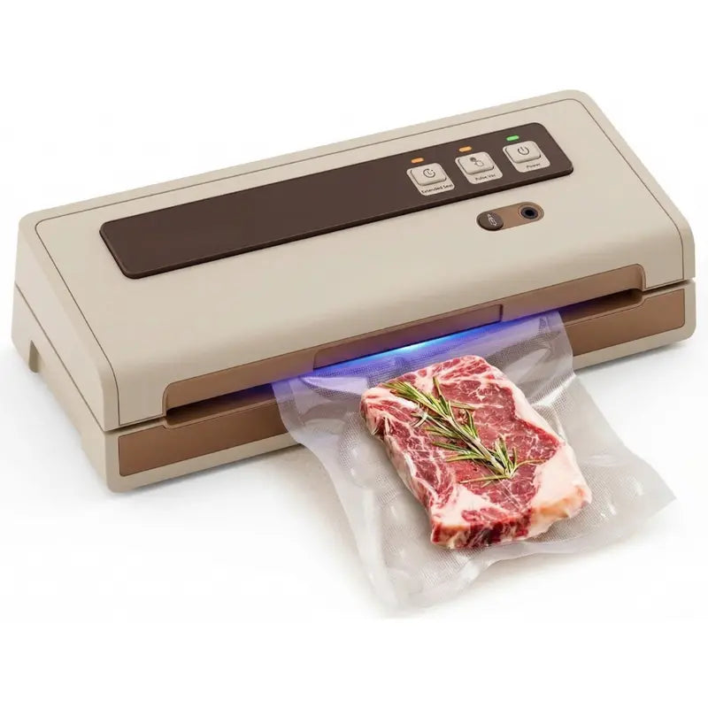 Compact Vacuum Sealer Starter Kit  95kPa Suction, Pre-Cut Bags Included