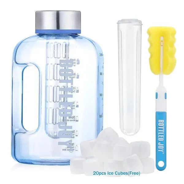 BOTTLED JOY Water Bottle with Built-in Filter, BPA-Free, 20oz  Ideal for Travel & Outdoor Activities