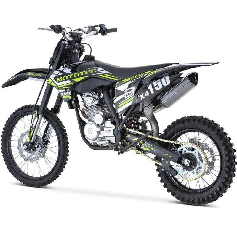 MotoTec X5 250cc 4-Stroke Black Dirt Bike  Off-Road Ready