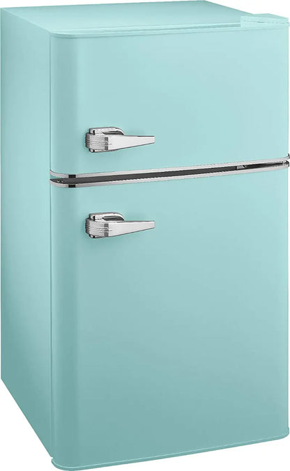 Retro-Style Mini Fridge  3.1 Cu. Ft. with Top Freezer in Cool Mint