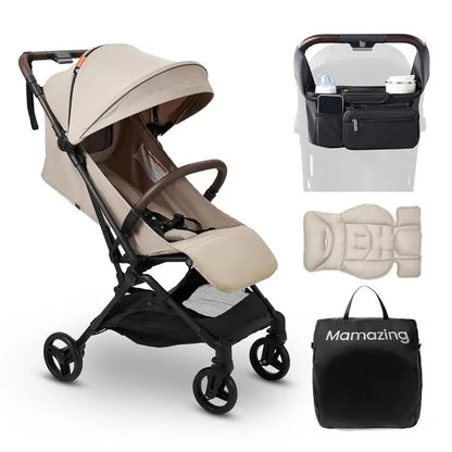Mamazing Travel Stroller  Ultra-Lightweight Carbon Fiber Frame, FAA-Approved Compact Fold