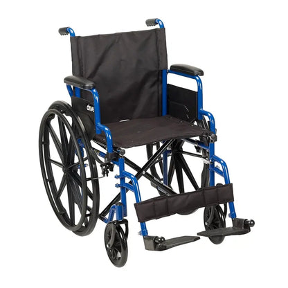 Drive Medical Blue Streak Folding Wheelchair  Ultra-Lightweight, Portable Mobility Solution