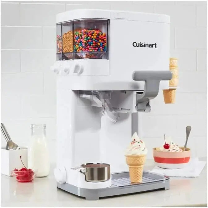 Cuisinart ICE-48 Soft Serve Ice Cream Maker  1.5-Quart Home Ice Cream Machine for Frozen Yogurt, Gelato, Sorbet & Refreshing Drinks