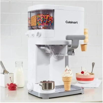 Cuisinart ICE-48 Soft Serve Ice Cream Maker  1.5-Quart Home Ice Cream Machine for Frozen Yogurt, Gelato, Sorbet & Refreshing Drinks