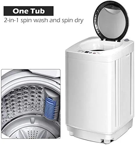 Giantex Portable Full-Automatic Washing Machine  Compact Washer-Spinner Combo