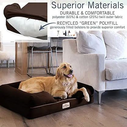 PetFusion Ultimate Orthopedic Dog Bed  CertiPUR-US Memory Foam, Large Size, Waterproof, Durable Cover, 3-Year Warranty