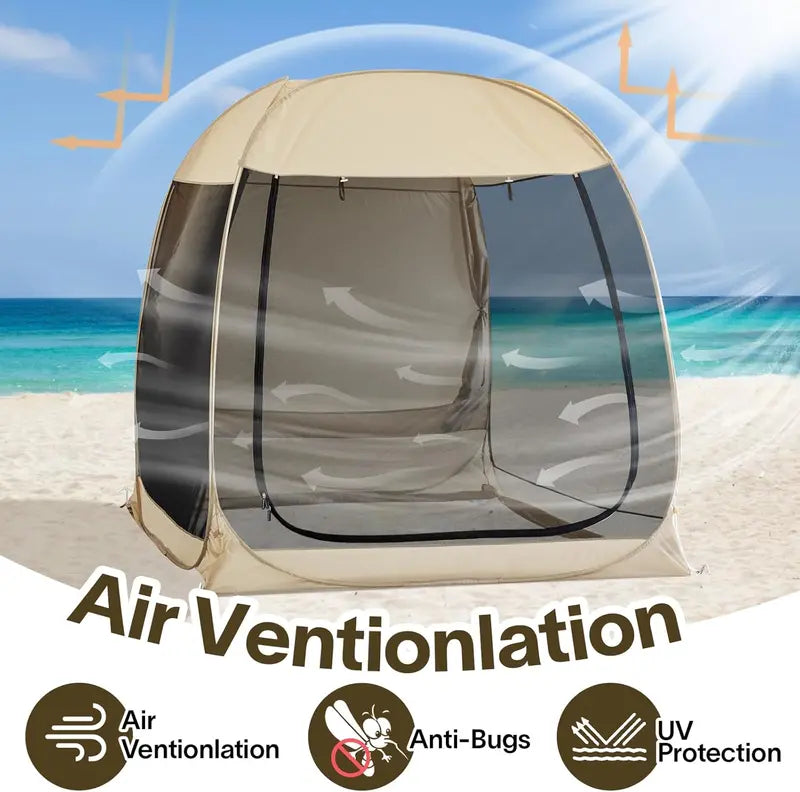 Igloo-Style Screen Gazebo Tent  Spacious Mosquito-Proof Canopy for Garden or Patio, Fits 615 People