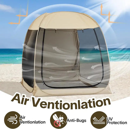 Igloo-Style Screen Gazebo Tent  Spacious Mosquito-Proof Canopy for Garden or Patio, Fits 615 People