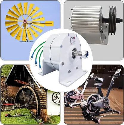 12000W Gearless Permanent Magnet Generator  Low-RPM DIY Wind or Water Turbine Motor (12V/24V/48V/120V/220V)