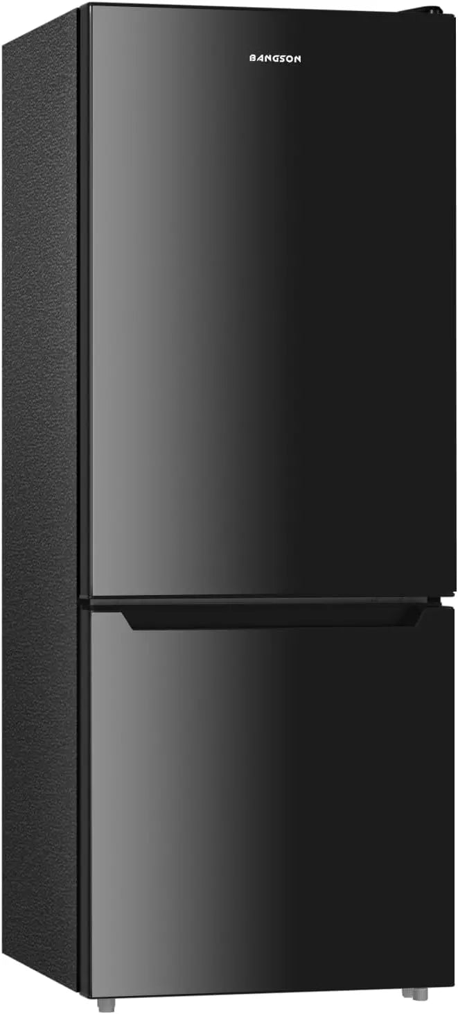 BANGSON 7.1 Cu.Ft Bottom-Freezer Refrigerator for Apartments  Compact Black Design