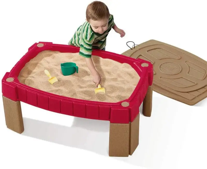 Naturally Playful Sensory Sand Table for Toddlers  Includes 5-Piece Accessory Kit for Outdoor Summer Play