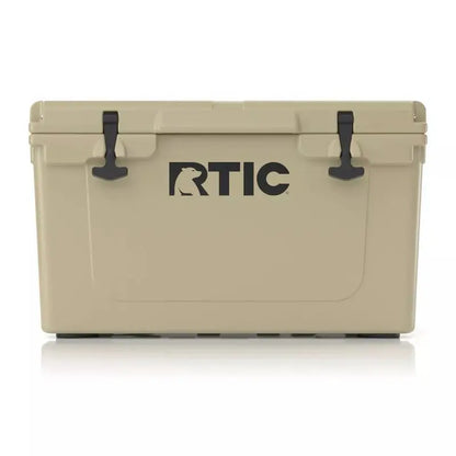 RTIC Outdoors 45qt Hard Cooler, Impact-Resistant Tan, 3″ Foam Insulation, Portable Rope Handles