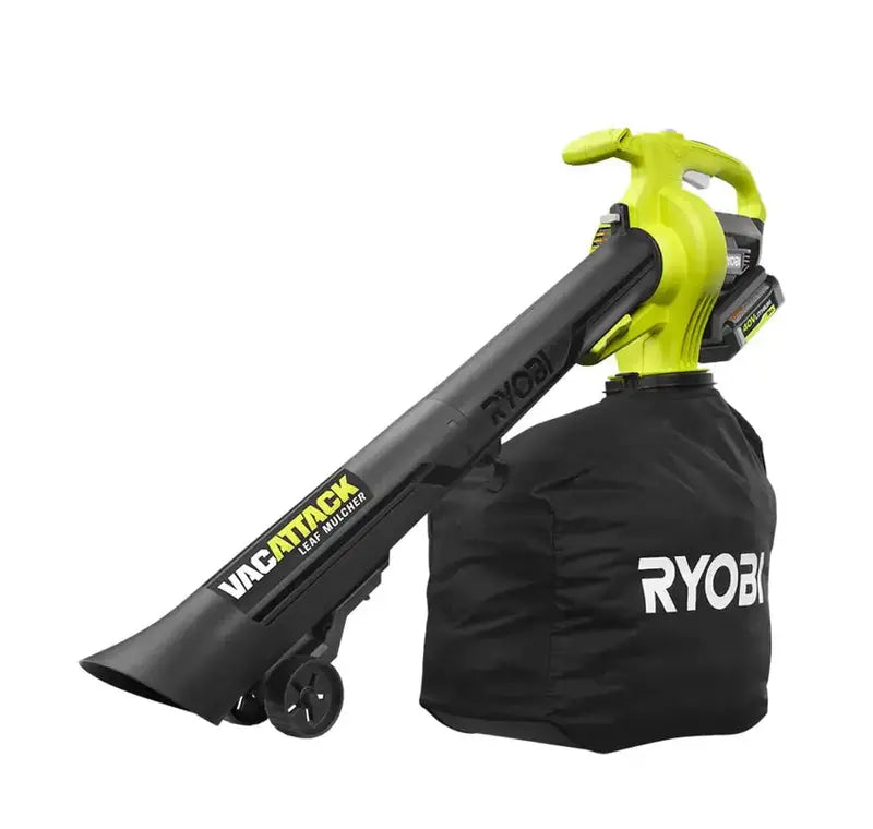 RYOBI Vac Attack 40V Cordless Leaf Vacuum & Mulcher  Includes 2x 5.0Ah Batteries & Charger