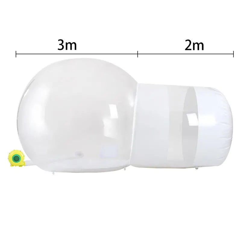 CNCEST Bubble Tent House Dome Outdoor Inflatable Bubble Tent Luxurious Single Tunnel Transparent Bubble Greenhouse Camping Tent with Blower 3 x 5m