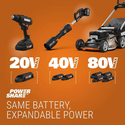 WORX GT Revolution 12″ Cordless String Trimmer & Turbine Leaf Blower  20V Power Share Kit with Batteries & Charger