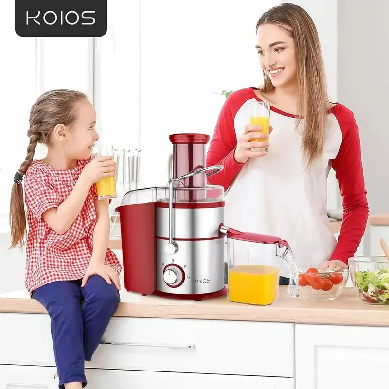 KOIOS 1300W High-Speed Centrifugal Juicer Featuring 3-Inch Wide Feed Chute & Titanium-Infused Filter