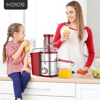 KOIOS 1300W High-Speed Centrifugal Juicer Featuring 3-Inch Wide Feed Chute & Titanium-Infused Filter