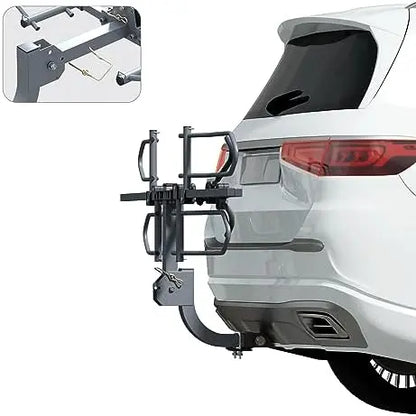 WILDROAD 2-Bike Hitch Rack, Wobble-Free Smart Tilting, Foldable, 180 lbs Capacity, Fits 2″ Receiver, E-Bike & Fat Tire Compatible