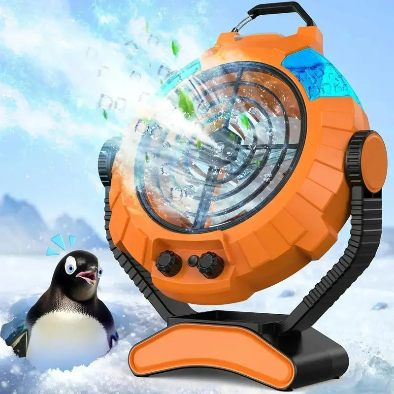 JYew Misting Fan with 10000mAh Battery  Cordless Portable Air Cooler for Indoor/Outdoor Use