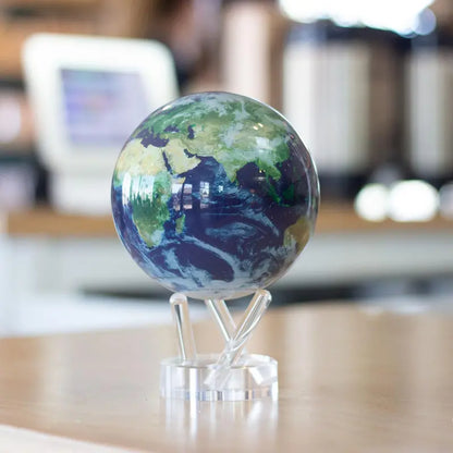 MOVA 4.5-Inch Light-Powered Self-Rotating Globe with Realistic Cloud Detail