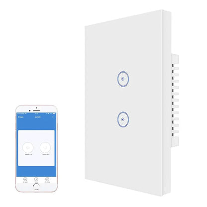 SmartTouch 3-Gang Wall Light Switch, Alexa & Google Home Compatible, No Hub Needed, Remote App Control, Black (2-Pack)