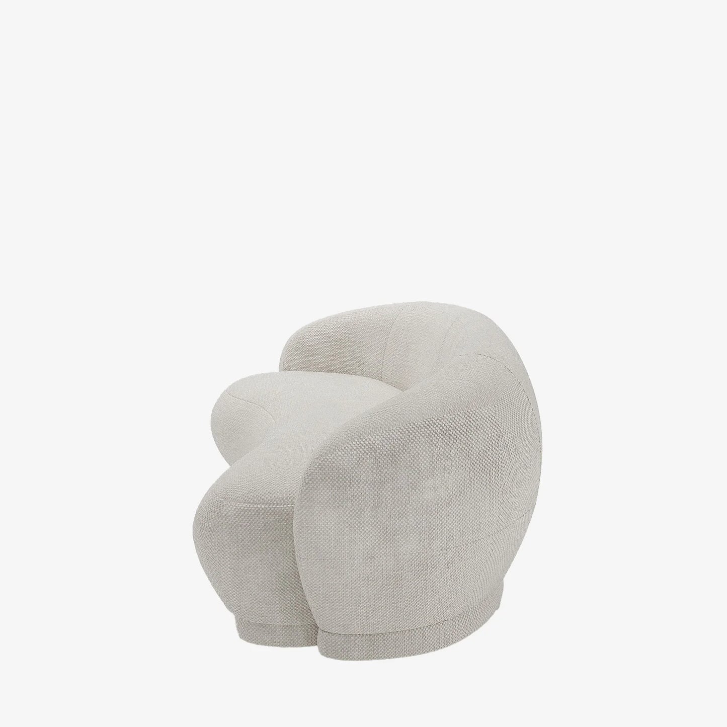 Canap  3-4 places en tissu chenille cr me Bianca