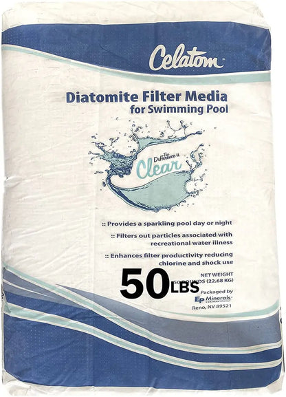 Celatom Diatomaceous Earth DE Pool Filter Aid  Swimming Pool & Spa Filtration 50lb