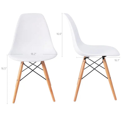 Lacoo Pre-Assembled Mid Century Modern Dining Chairs, Set of 4, Multiple Colors