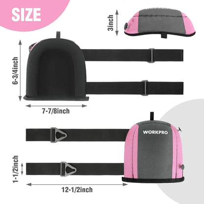 WORKPRO Foam-Padded Garden Knee Protectors — Comfortable Dual-Pad Design, Pink Ribbon Edition