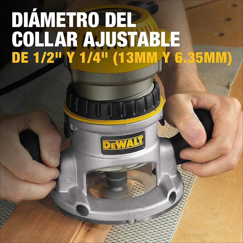 DEWALT DW616 Fixed-Base Router  1.75 HP Precision Woodworking Tool in Yellow